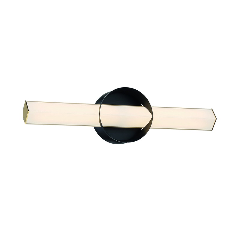 George Kovacs P1542-688-L Inner Circle LED Wall Sconce, Coal And Honey Gold