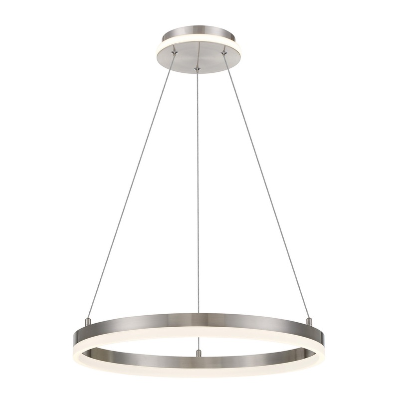 George Kovacs P1910-084-L Recovery LED Pendant, Brushed Nickel