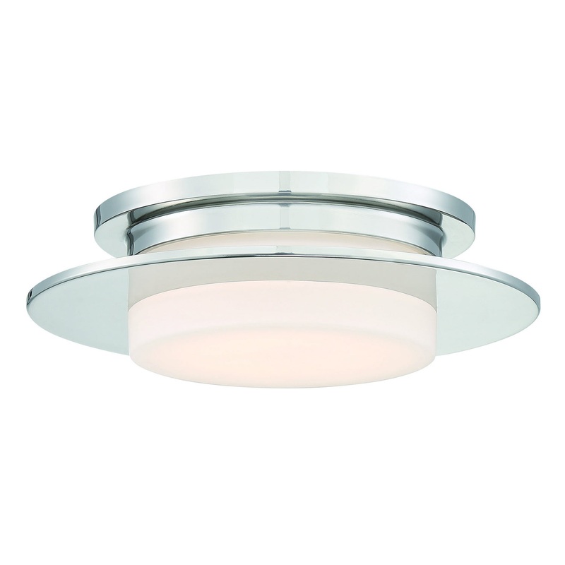 George Kovacs P2016-613-L Press LED Flush Mount, Polished Nickel