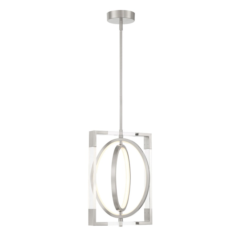 George Kovacs P2264-084-L Double Take LED Pendant, Brushed Nickel