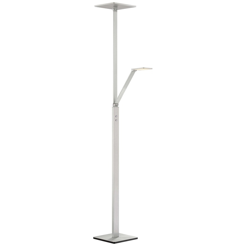 George Kovacs P305-5-654-L George`S Reading Room LED Floor Lamp, Chiseled Nickel