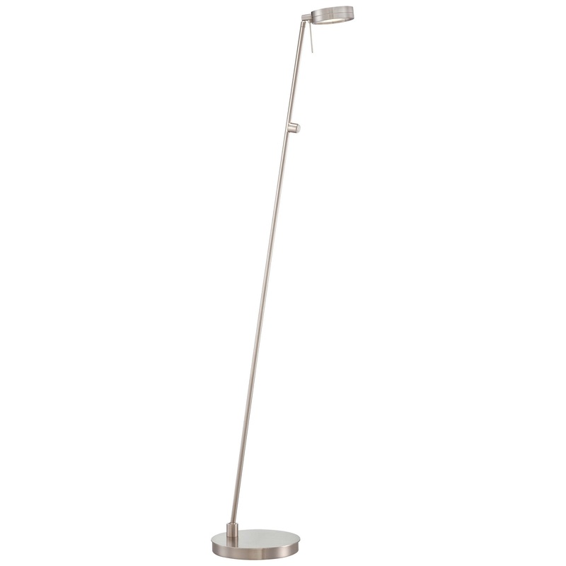 George Kovacs P4304-084 George's Reading Room LED Floor Lamp, Brushed Nickel