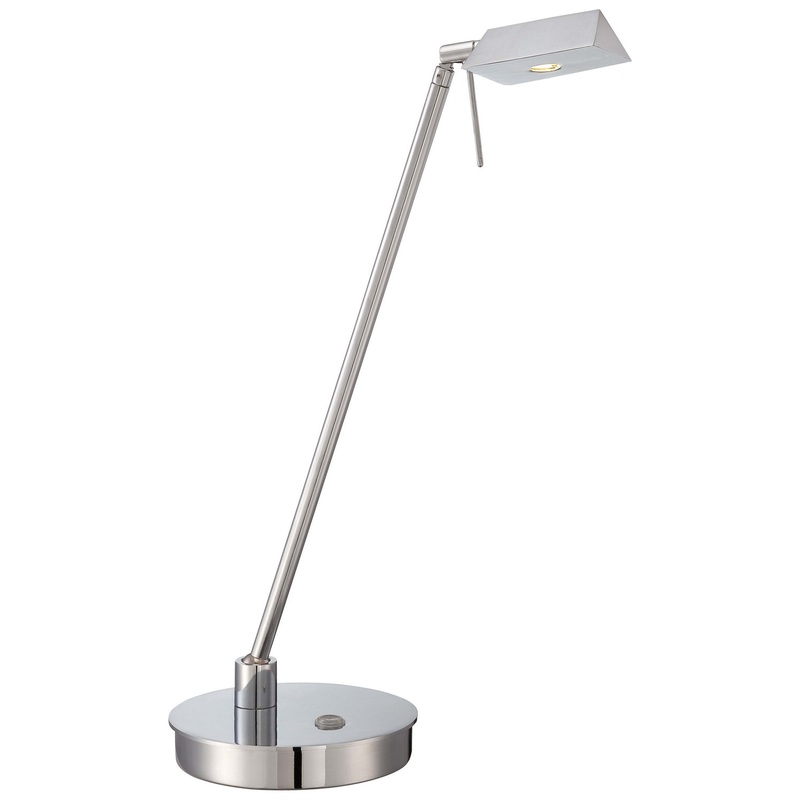 George Kovacs P4316-077 George's Reading Room LED Table Lamp, Chrome