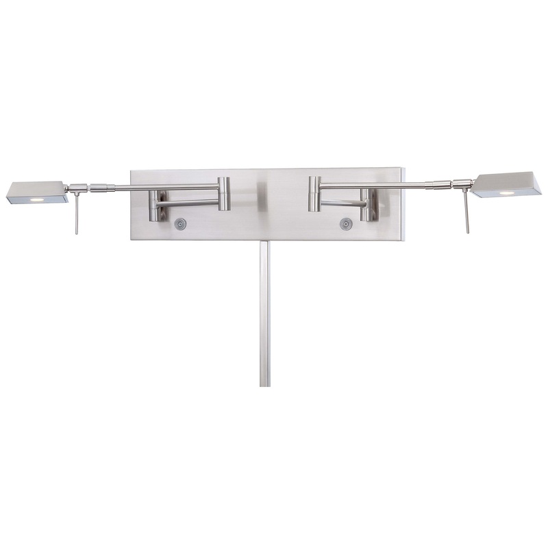 George Kovacs P4319-084 George's Reading Room LED Swing Arm Wall Lamp, Brushed Nickel