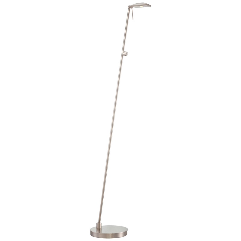 George Kovacs P4324-084 George's Reading Room LED Floor Lamp, Brushed Nickel