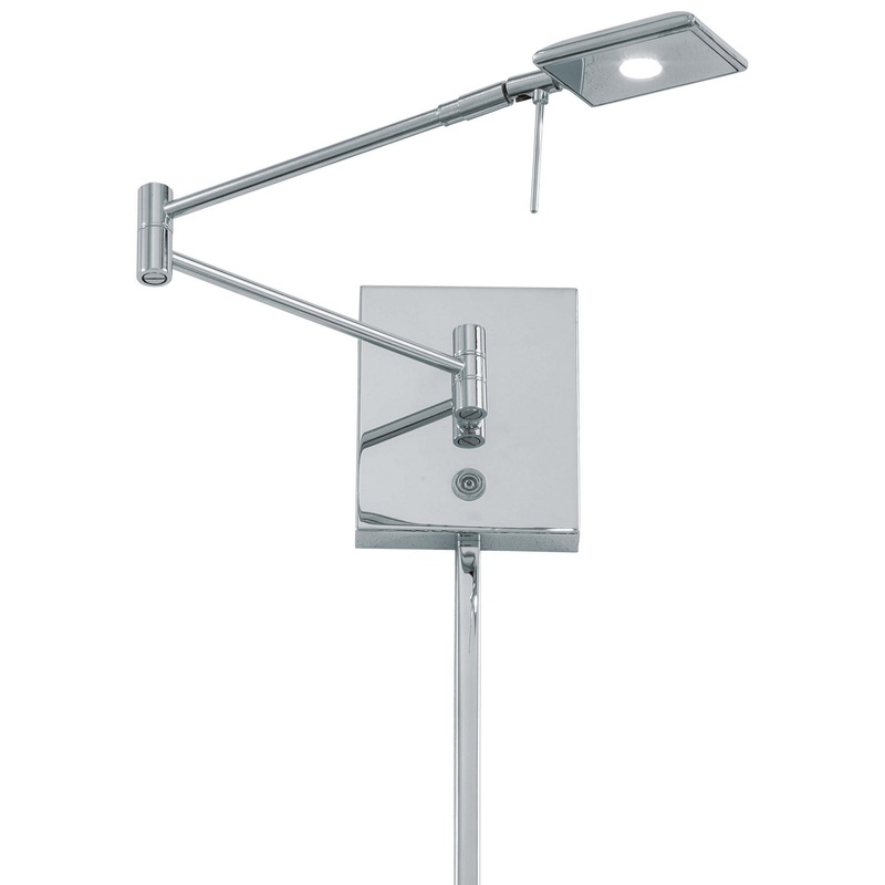George Kovacs P4328-077 George's Reading Room LED Swing Arm Wall Lamp, Chrome