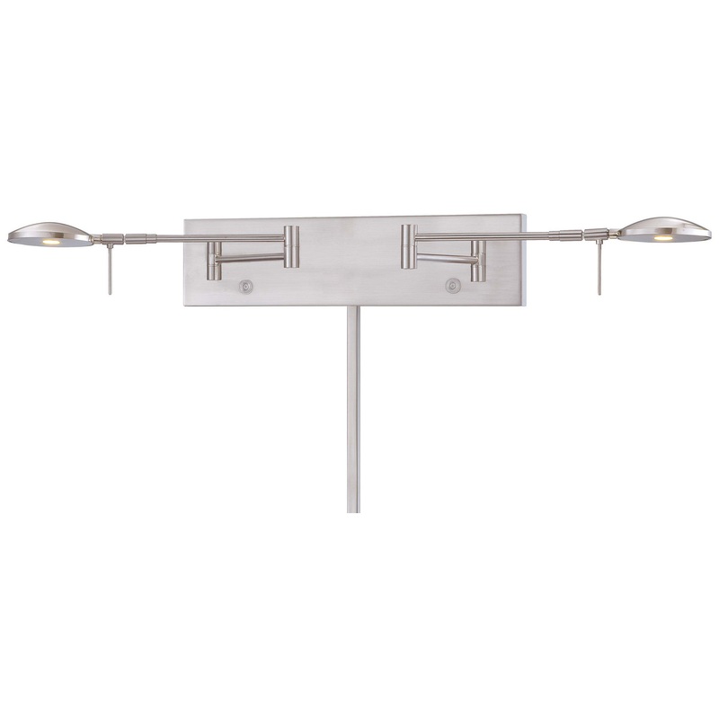 George Kovacs P4339-084 George's Reading Room LED Swing Arm Wall Lamp, Brushed Nickel
