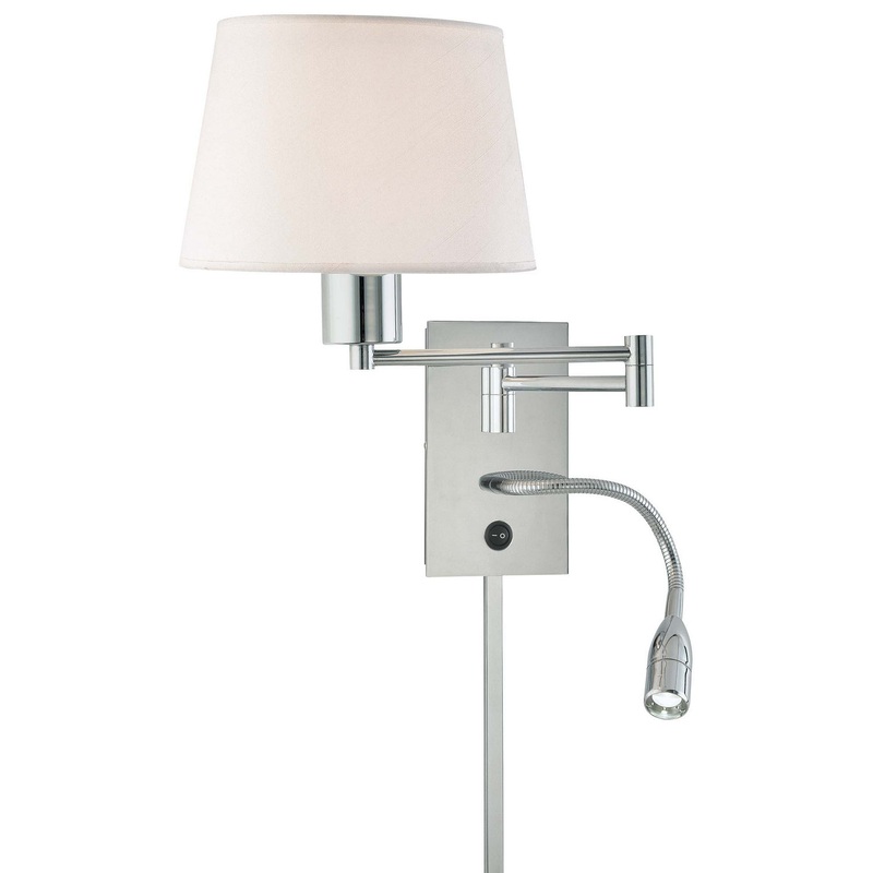 George Kovacs P478-077 George's Reading Room LED Swing Arm Wall Lamp, Chrome