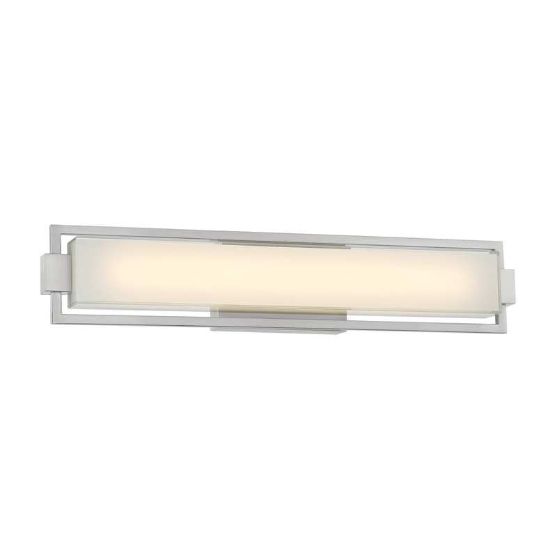 George Kovacs P5352-1-084-L Opening Act LED Vanity Light, Brushed Nickel