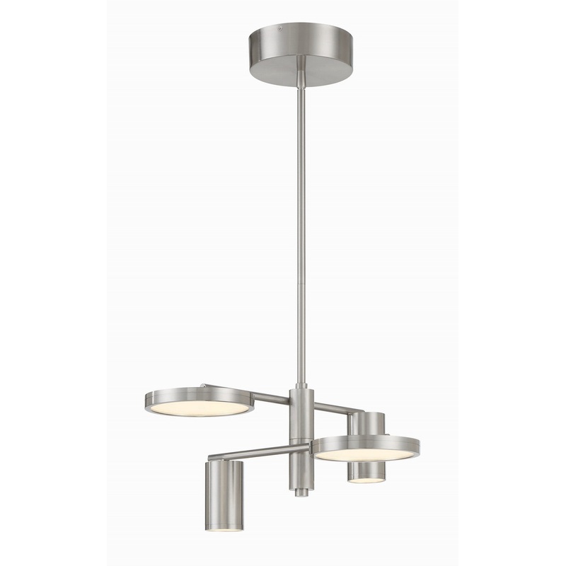 George Kovacs P5494-084-L Swivel LED Chandelier, Brushed Nickel