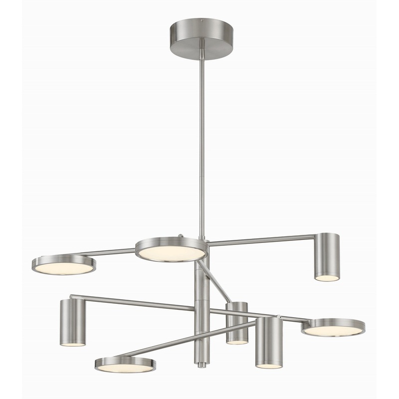 George Kovacs P5496-084-L Swivel LED Chandelier, Brushed Nickel