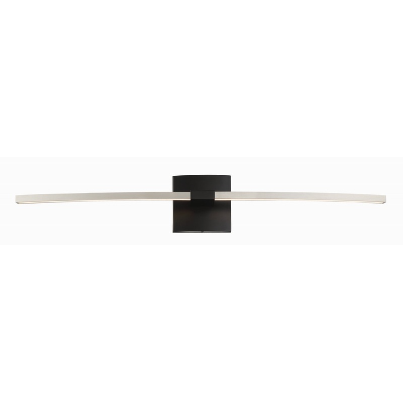 George Kovacs P5501-691-L Archer LED Wall Sconce, Coal With Brushed Nickel