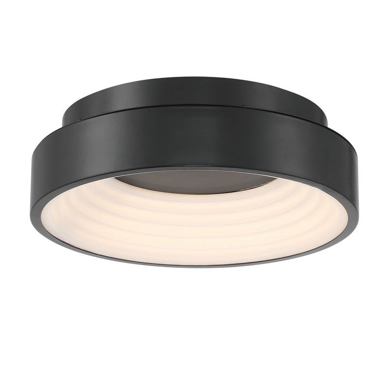 George Kovacs P5550-66A-L Conc LED Flush Mount, Coal