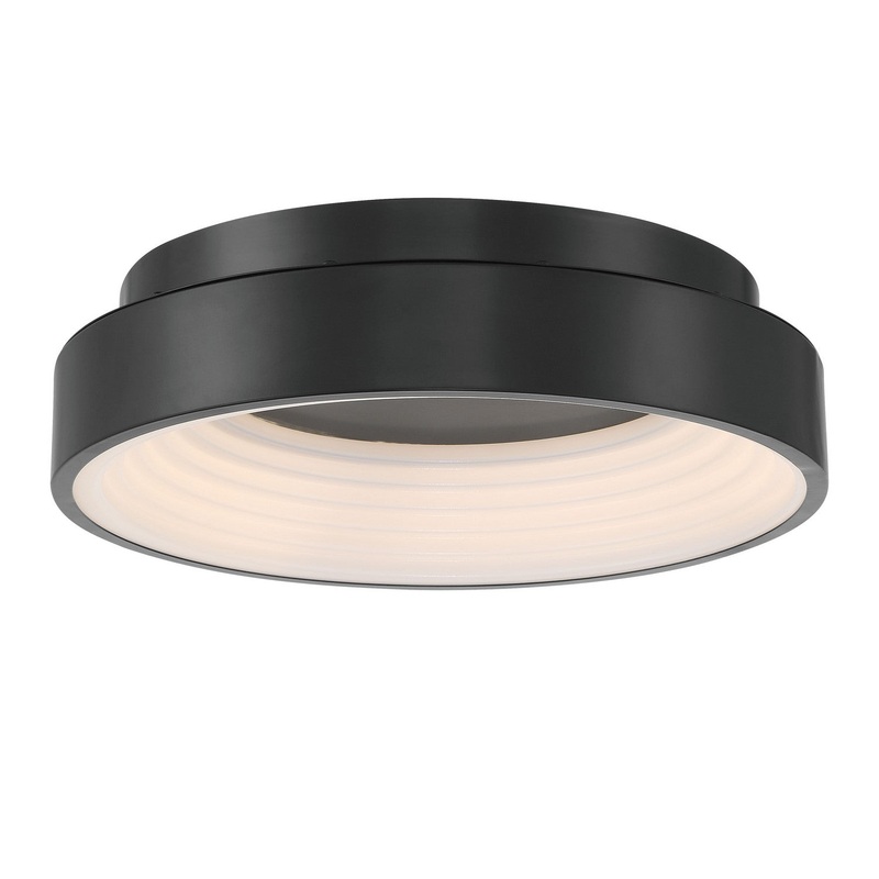 George Kovacs P5551-66A-L Conc LED Flush Mount, Coal
