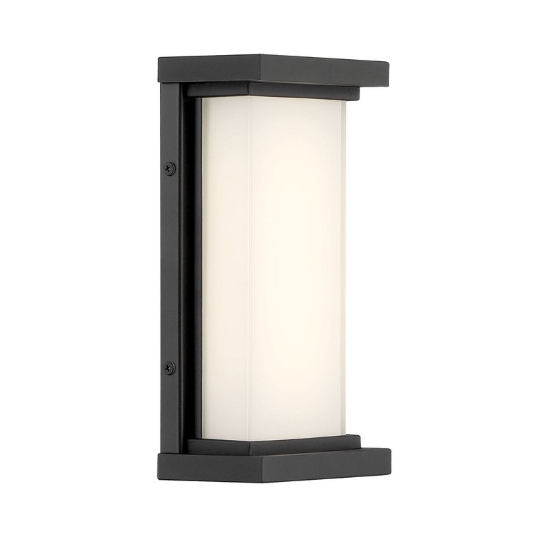 George Kovacs P5560-066-L Caption LED Outdoor Wall Mount, Sand Coal