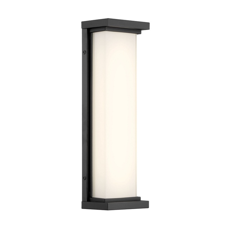 George Kovacs P5561-066-L Caption LED Outdoor Wall Mount, Sand Coal