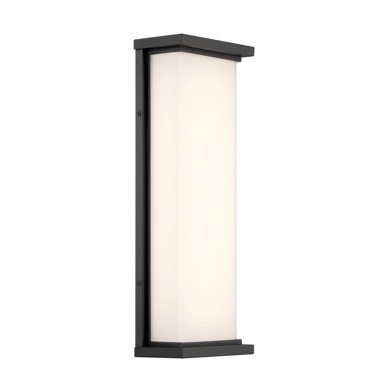 George Kovacs P5562-066-L Caption LED Outdoor Wall Mount, Sand Coal