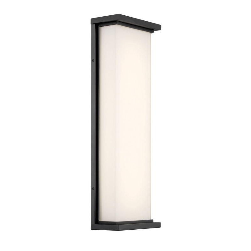 George Kovacs P5563-066-L Caption LED Outdoor Wall Mount, Sand Coal