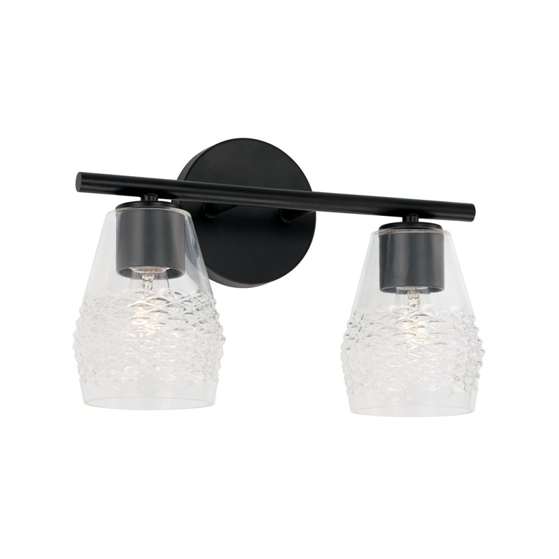 Capital Lighting 145021MB-524 Dena Two Light Vanity, Matte Black (Discontinued)