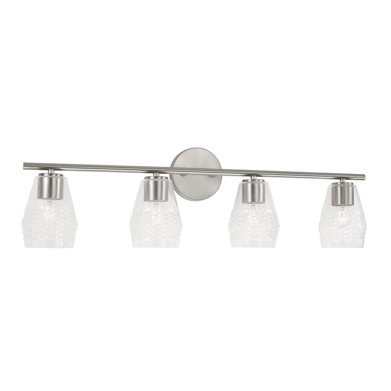 Capital Lighting 145041BN-524 Dena Four Light Vanity, Brushed Nickel (Discontinued)