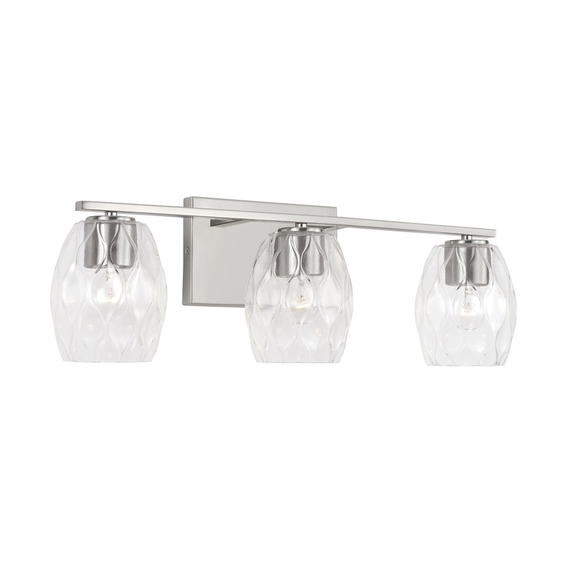 Capital Lighting 145331BN-525 Lucas Three Light Vanity, Brushed Nickel