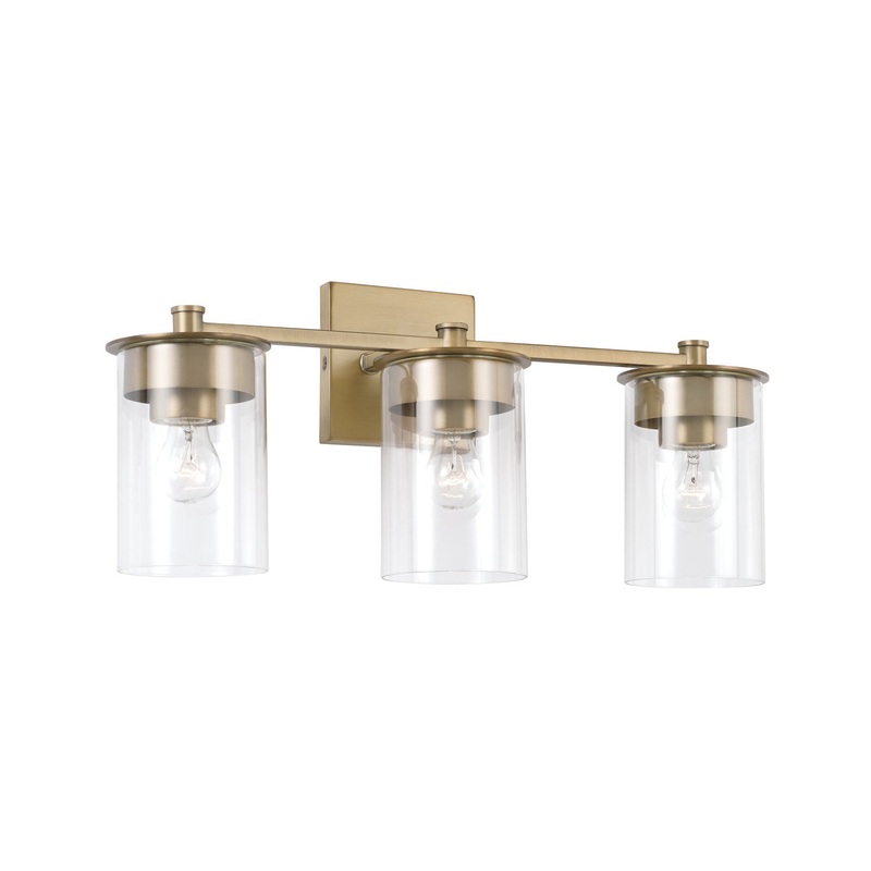 Capital Lighting 146831AD-532 Mason Three Light Vanity, Aged Brass