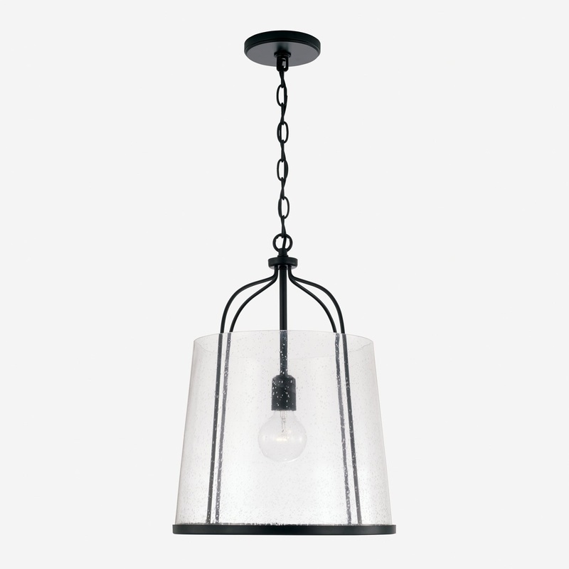 Capital Lighting 347011MB Madison One Light Pendant, Matte Black