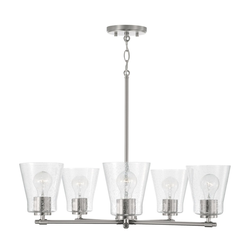 Capital Lighting 446951BN-533 Baker Five Light Chandelier, Brushed Nickel