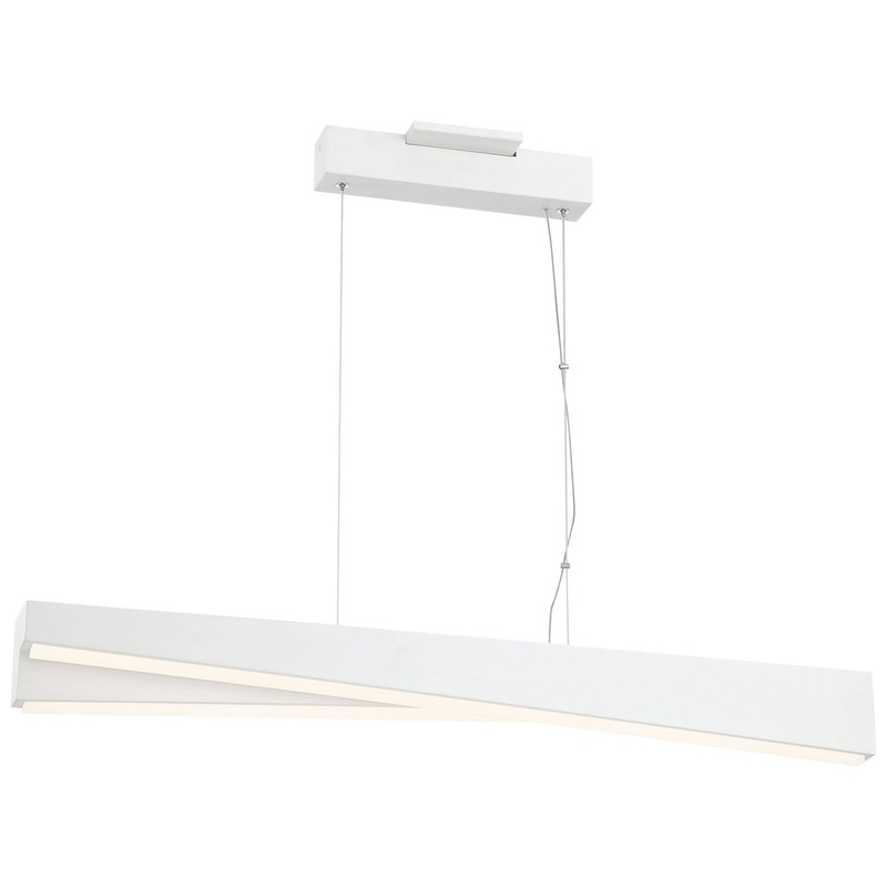 George Kovacs P1154-655-L So Inclined LED Island Pendant, Sand White