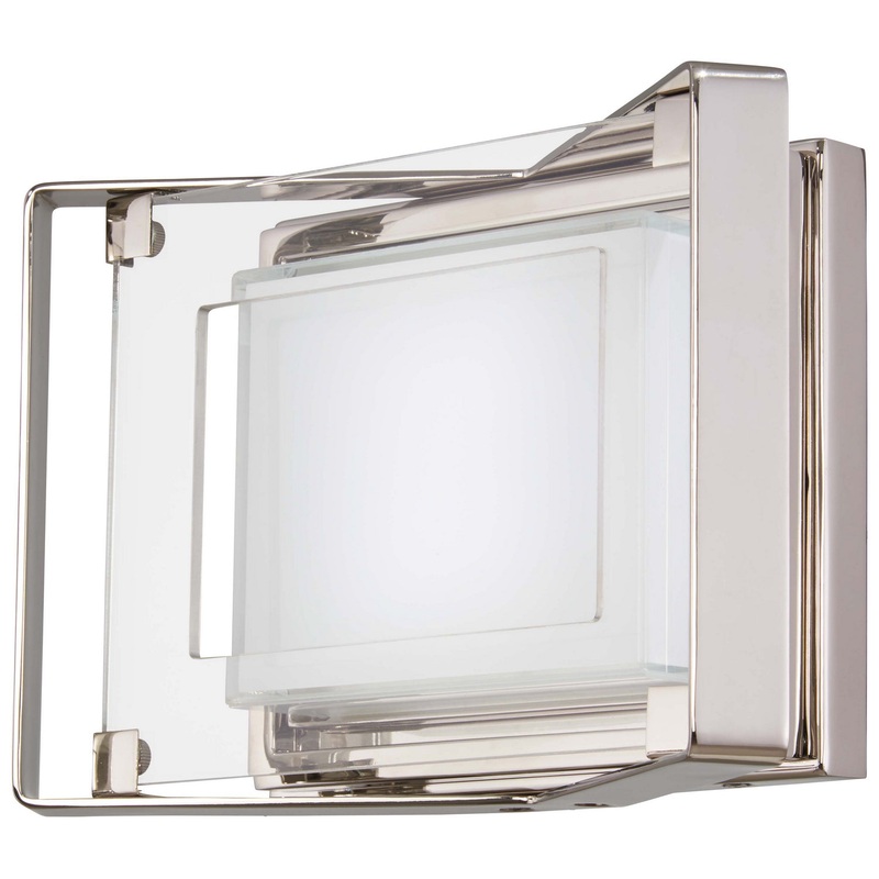 George Kovacs P1181-613-L Crystal Clear LED Bath, Polished Nickel