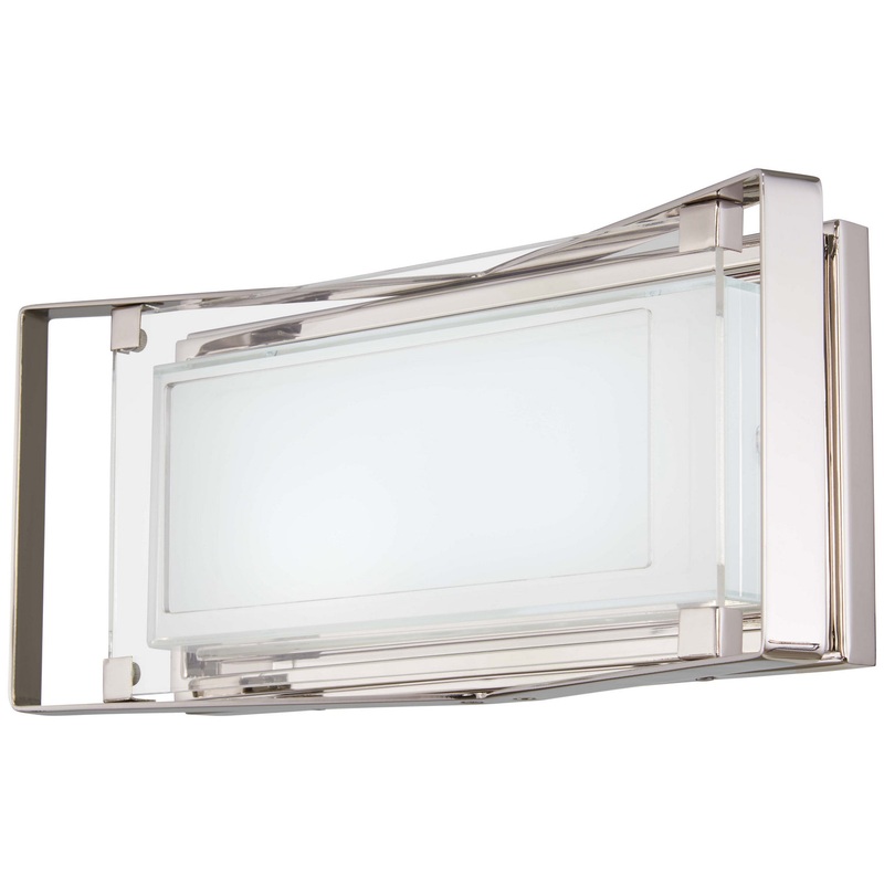 George Kovacs P1182-613-L Crystal Clear LED Bath, Polished Nickel