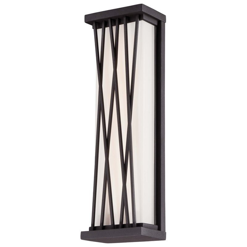 George Kovacs P1209-615C-L Hedge LED Pocket Lantern, Textured Dorian Bronze