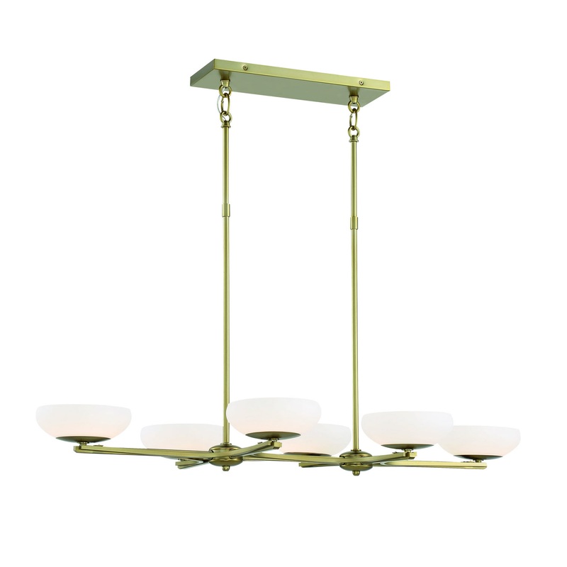 George Kovacs P1466-695-L Scale LED Island Pendant, Soft Rass