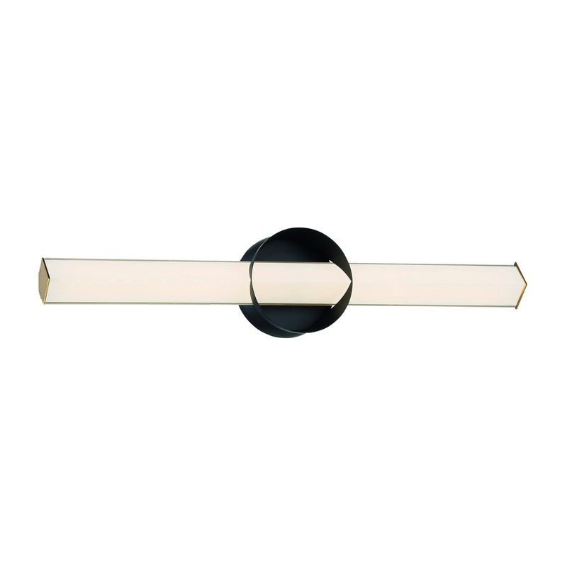 George Kovacs P1543-688-L Inner Circle LED Wall Sconce, Coal And Honey Gold