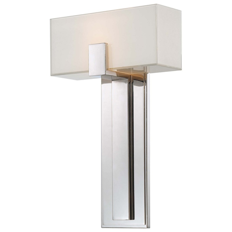 George Kovacs P1704-613 George Kovacs One Light Wall Sconce, Polished Nickel