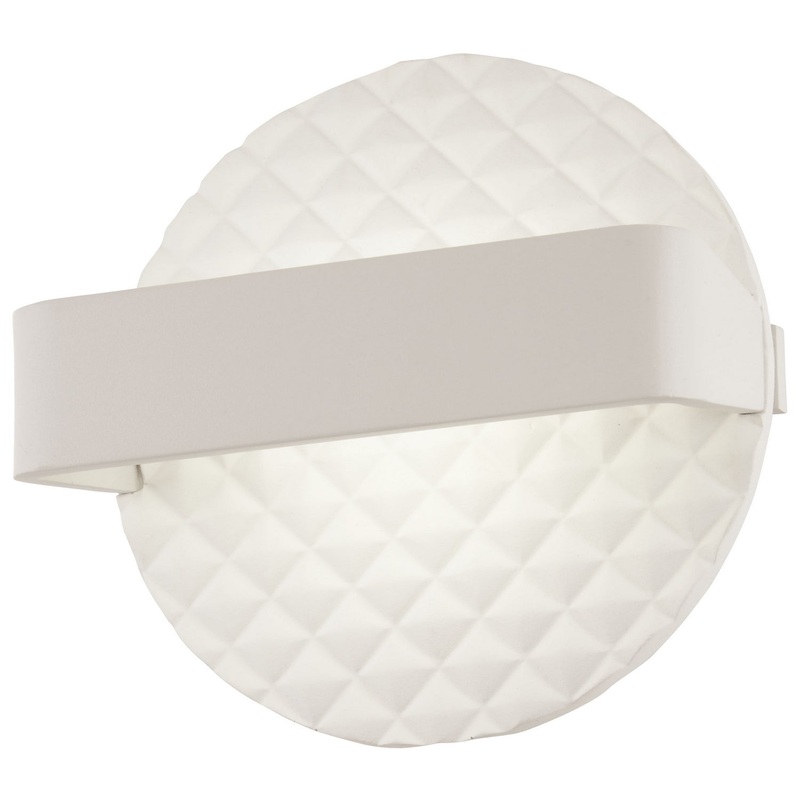 George Kovacs P1773-044B-L Quilted LED Wall Sconce, Matte White