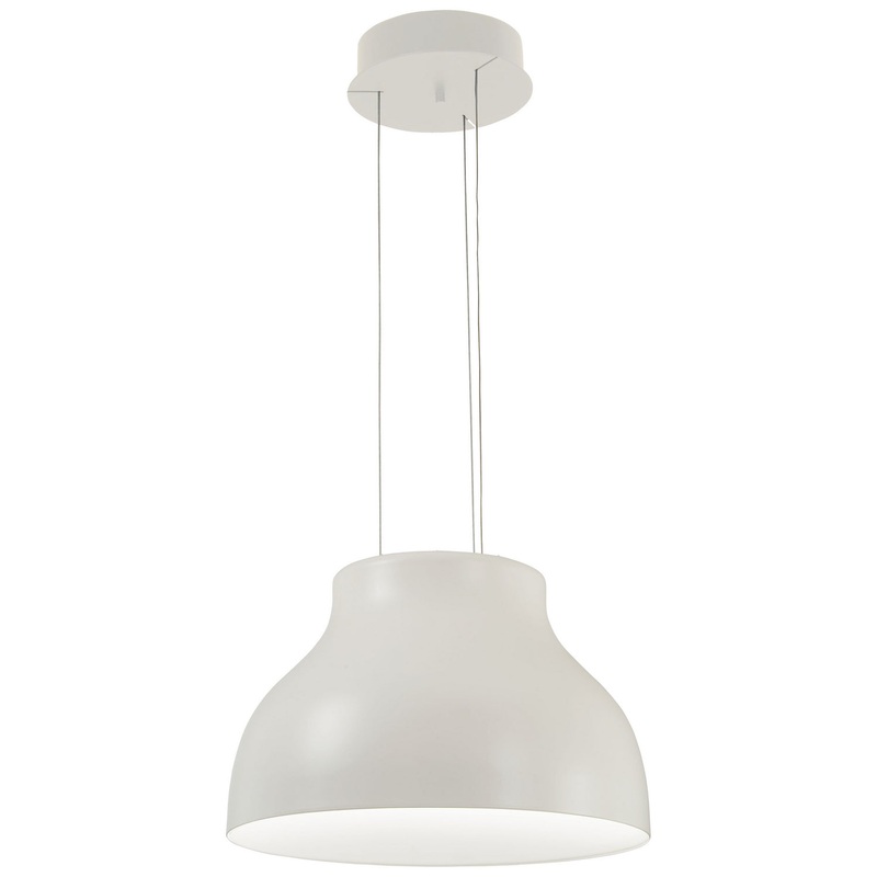 George Kovacs P1780-044B-L Kettle Up LED Pendant, Matte White