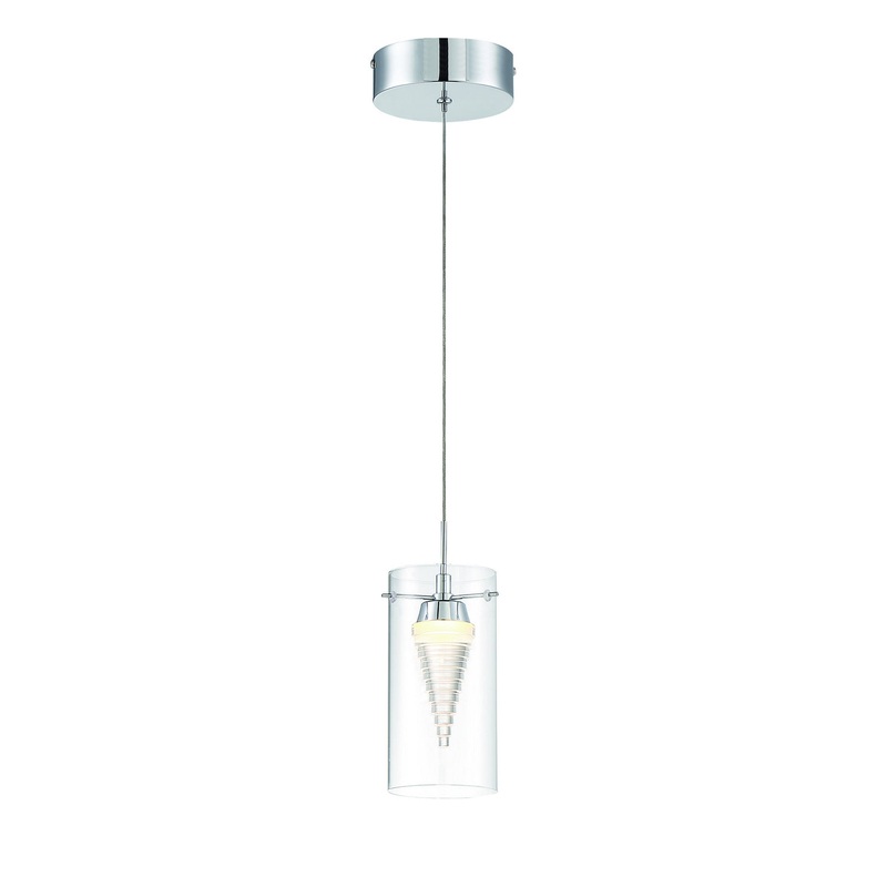 George Kovacs P20-077-L Funnel Cloud LED Mini Pendant, Chrome