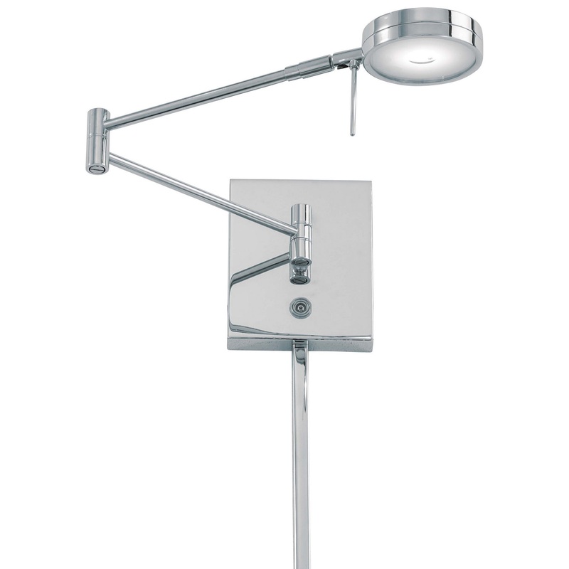 George Kovacs P4308-077 George's Reading Room LED Swing Arm Wall Lamp, Chrome