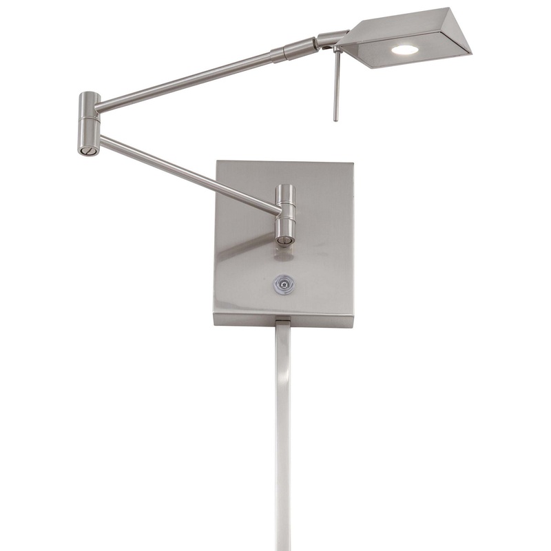 George Kovacs P4318-084 George's Reading Room LED Swing Arm Wall Lamp, Brushed Nickel