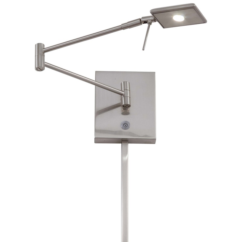 George Kovacs P4328-084 George's Reading Room LED Swing Arm Wall Lamp, Brushed Nickel