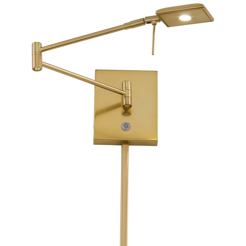 George Kovacs P4328-248 George's Reading Room LED Swing Arm Wall Lamp, Honey Gold