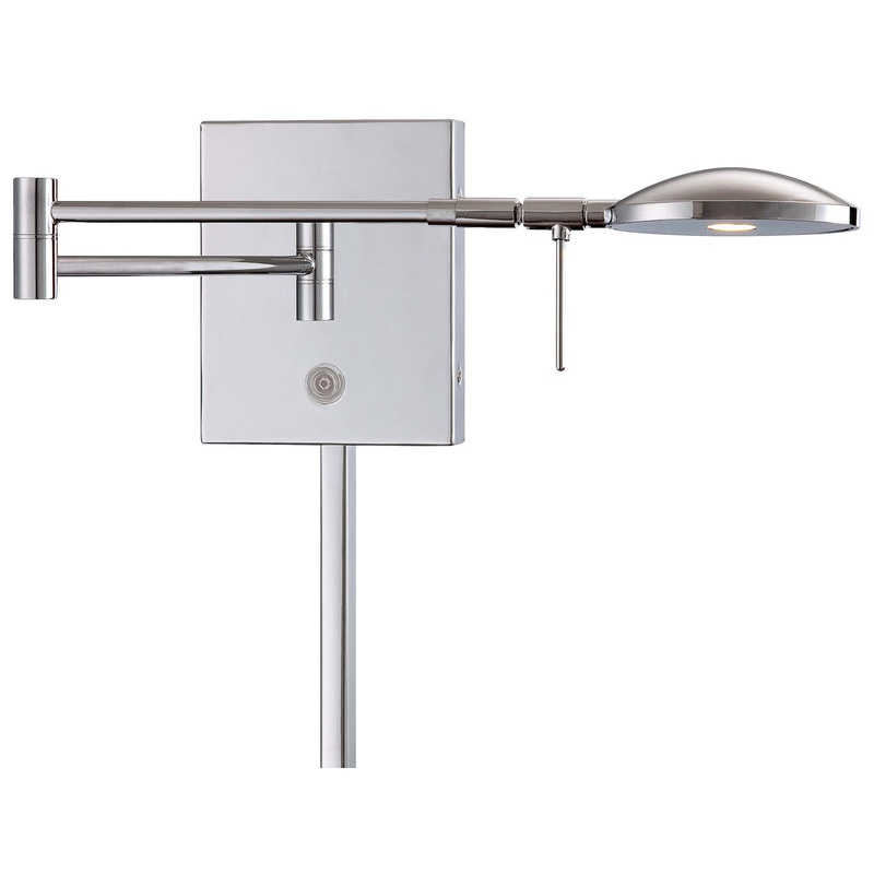 George Kovacs P4338-077 George's Reading Room LED Swing Arm Wall Lamp, Chrome