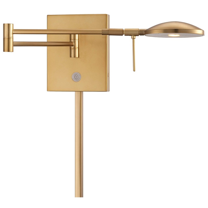 George Kovacs P4338-248 George's Reading Room LED Swing Arm Wall Lamp, Honey Gold