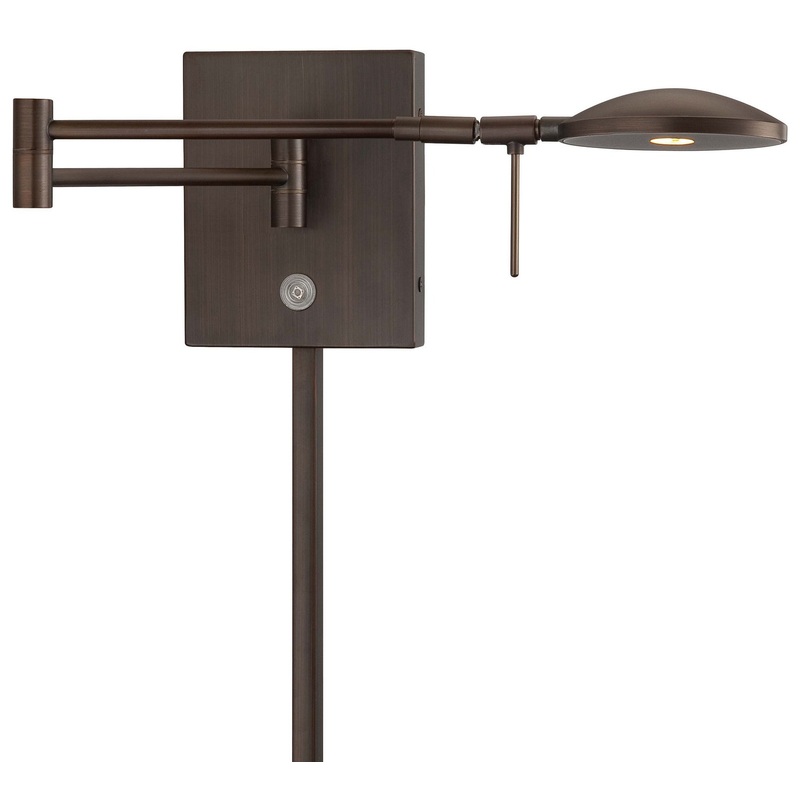 George Kovacs P4338-647 George's Reading Room LED Swing Arm Wall Lamp, Copper Bronze Patina