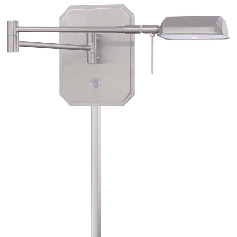 George Kovacs P4348-084 George's Reading Room LED Swing Arm Wall Lamp, Brushed Nickel