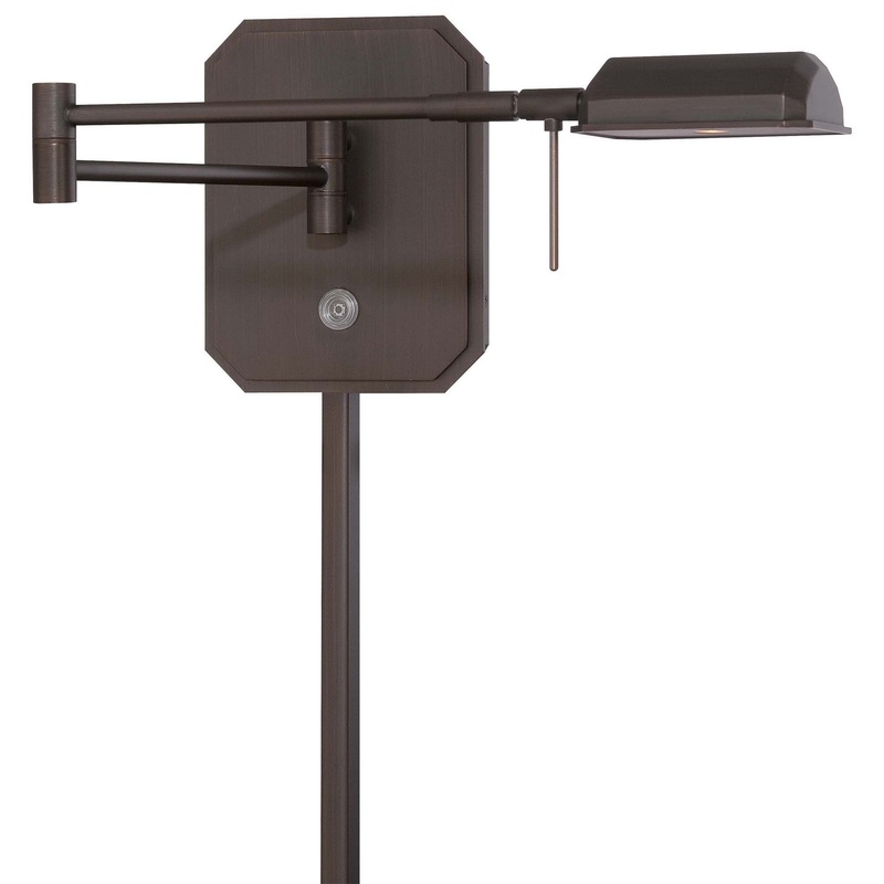 George Kovacs P4348-647 George's Reading Room LED Swing Arm Wall Lamp, Copper Bronze Patina