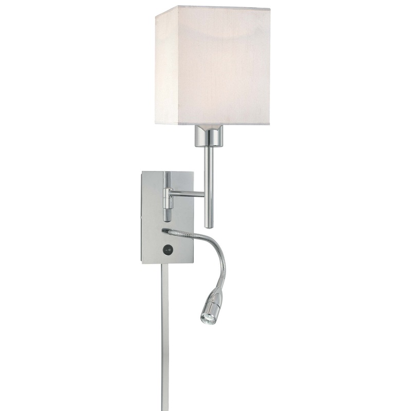George Kovacs P477-077 George's Reading Room LED Swing Arm Wall Lamp, Chrome