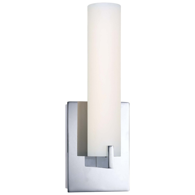 George Kovacs P5040-077-L Tube LED Wall Sconce, Chrome