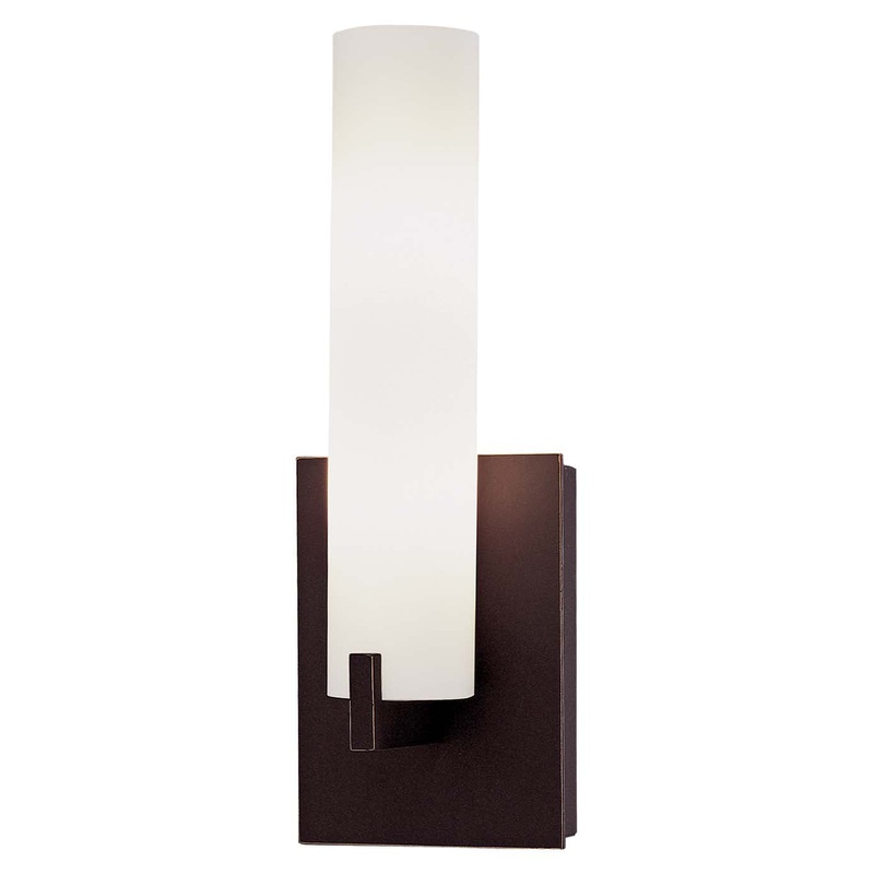 George Kovacs P5040-37B Tube Two Light Wall Sconce, Dark Restoration Bronze